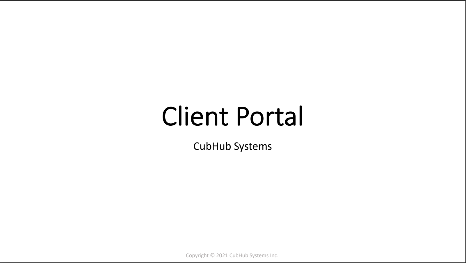 Family/Client Portal (Guide) – CubHub